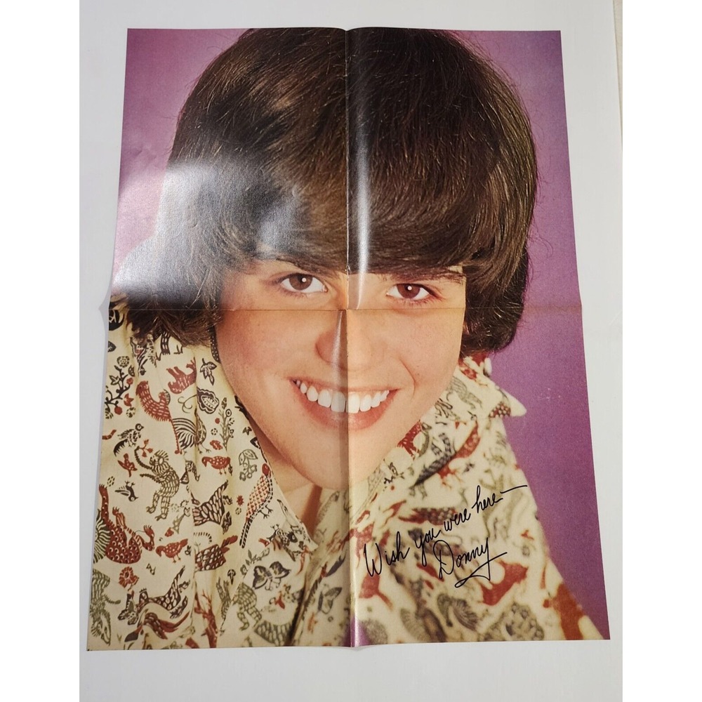 Donny Osmond Vintage Magazine Clipping Poster 21x16 Smiling Portrait 1970s